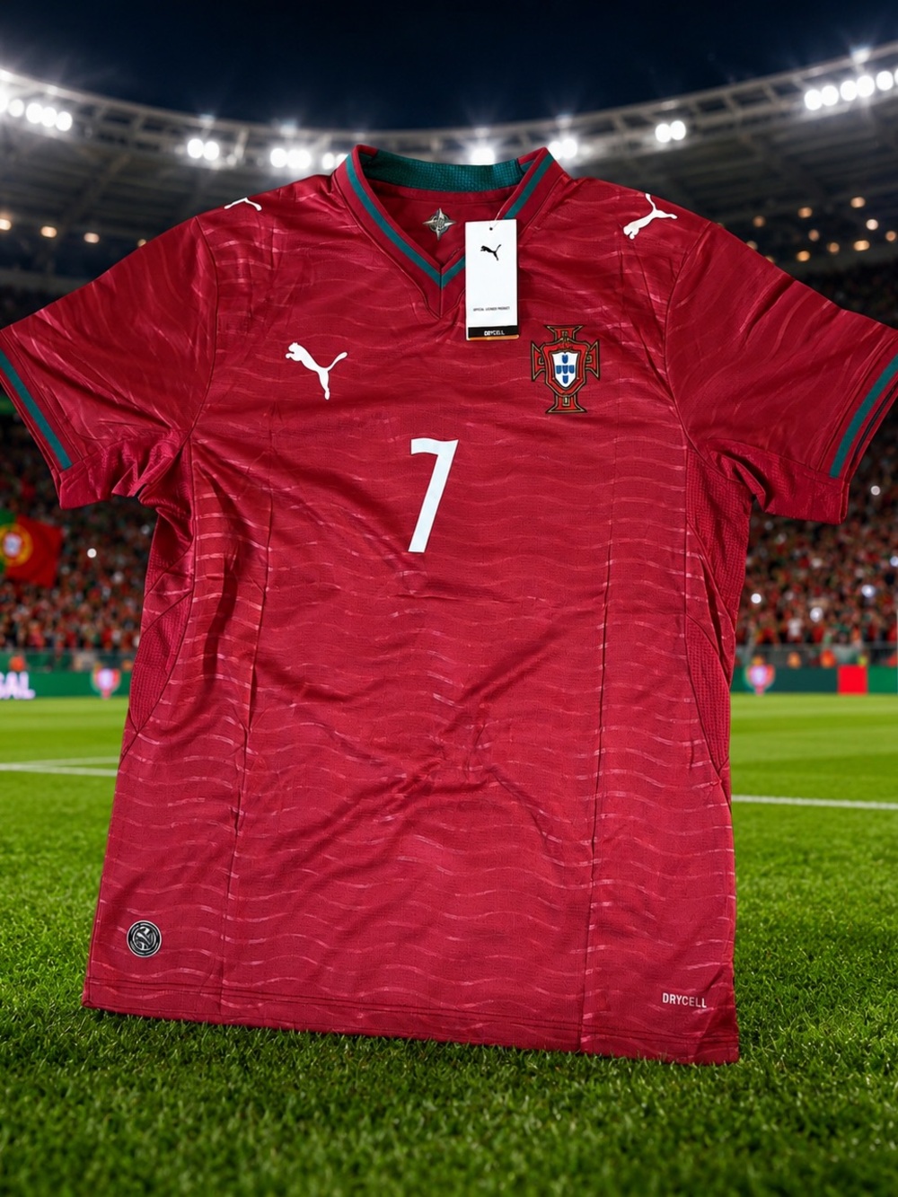 Puma Men's Portugal Red Football Jersey with White Accents